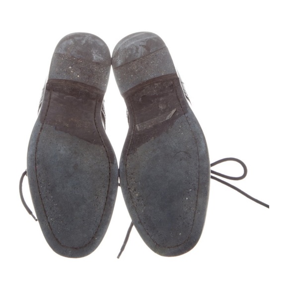 Saint Laurent Leather Combat Booties - Picture 5 of 5